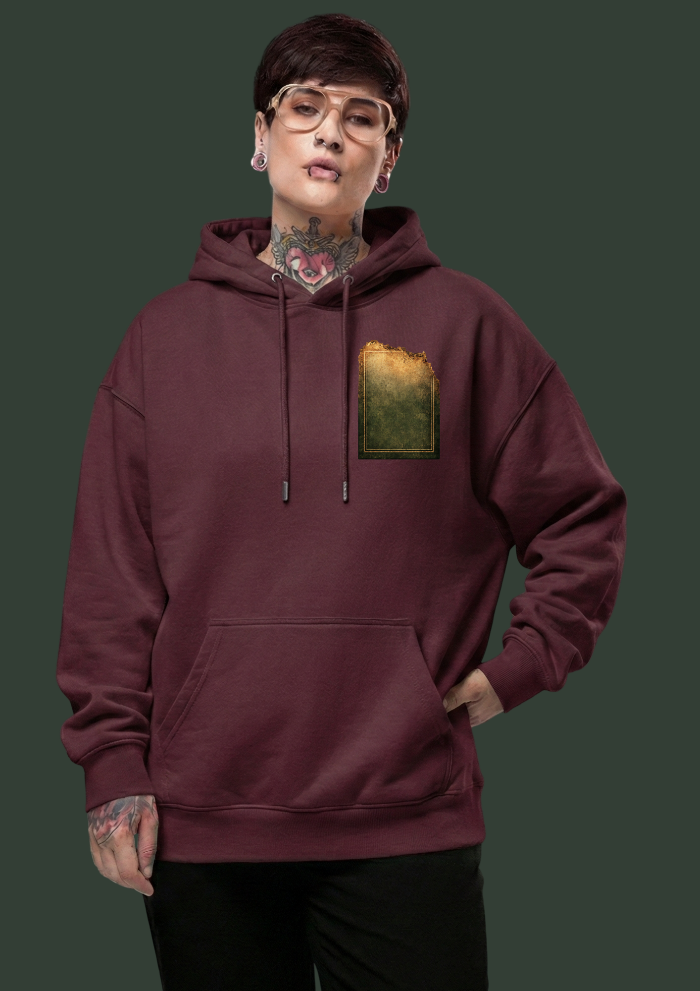 Fading Self-Signature Heavyweight Hoodie