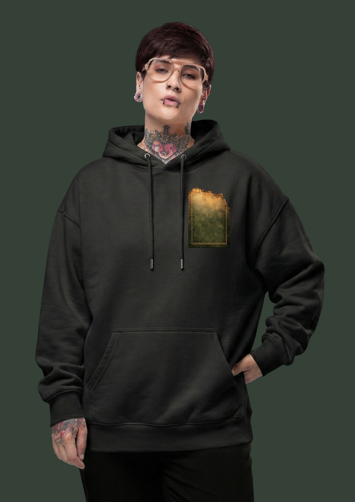 Fading Self-Signature Heavyweight Hoodie