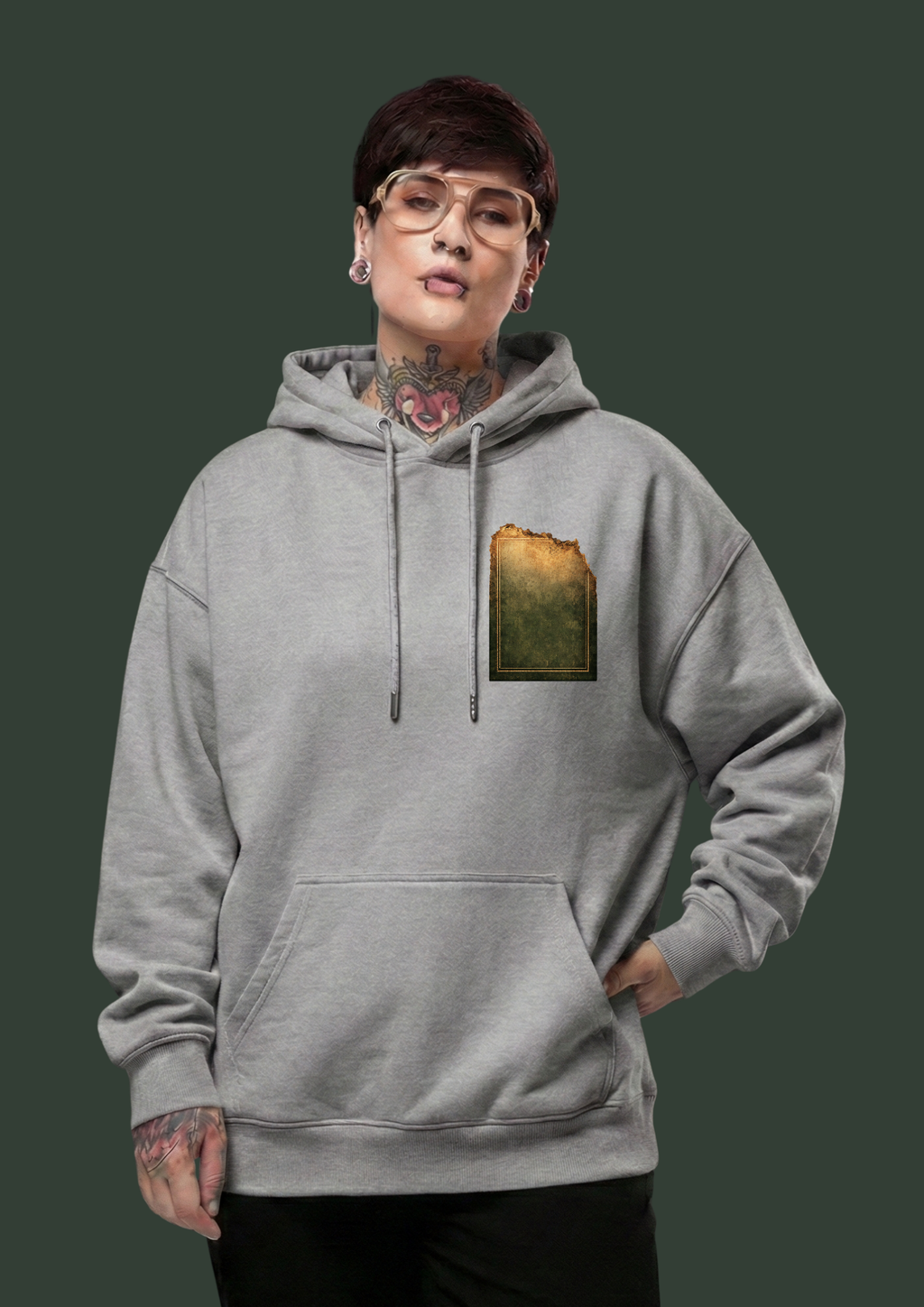 Fading Self-Signature Heavyweight Hoodie