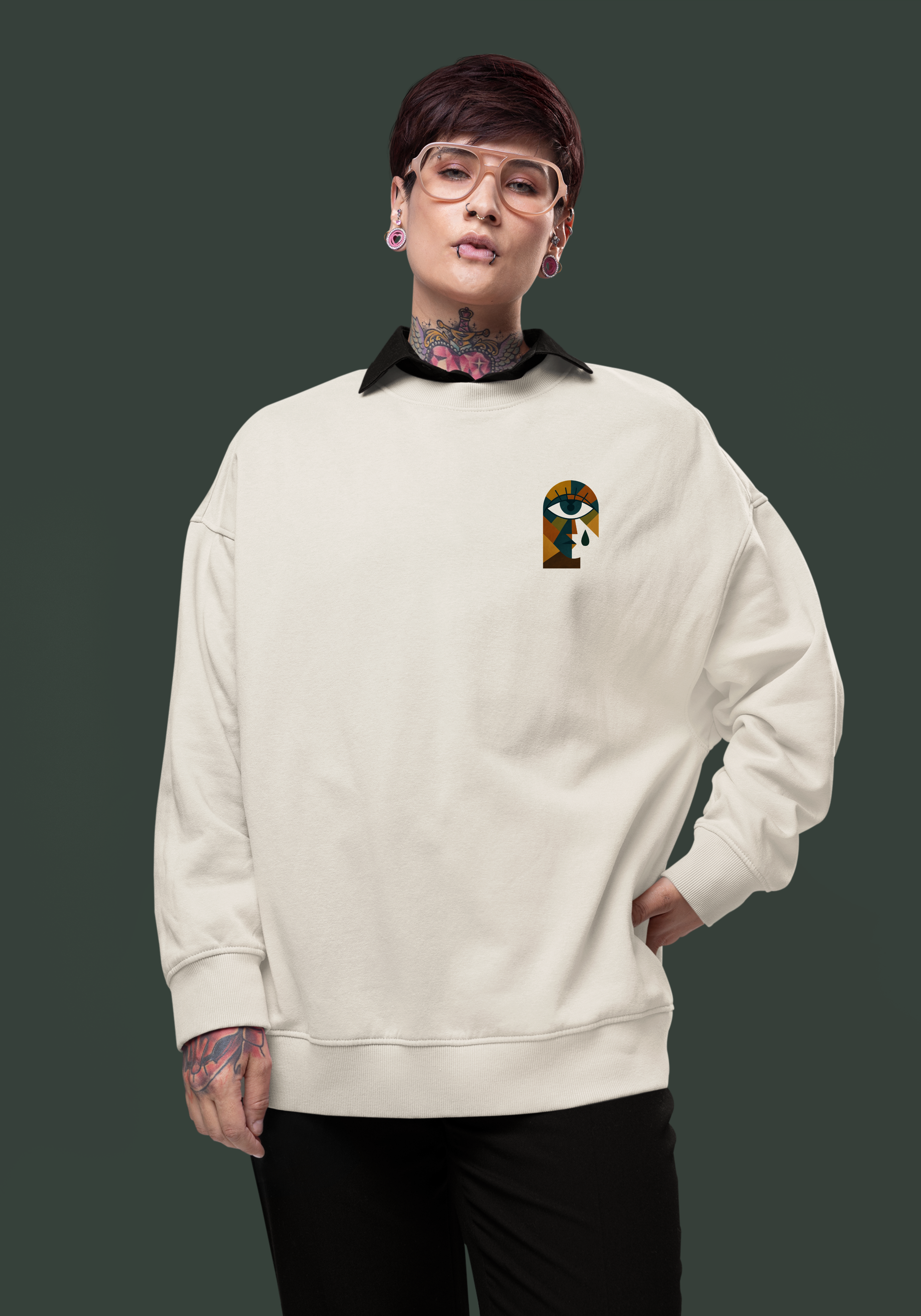 Let the Tear Cry-Heavyweight Organic Sweatshirt