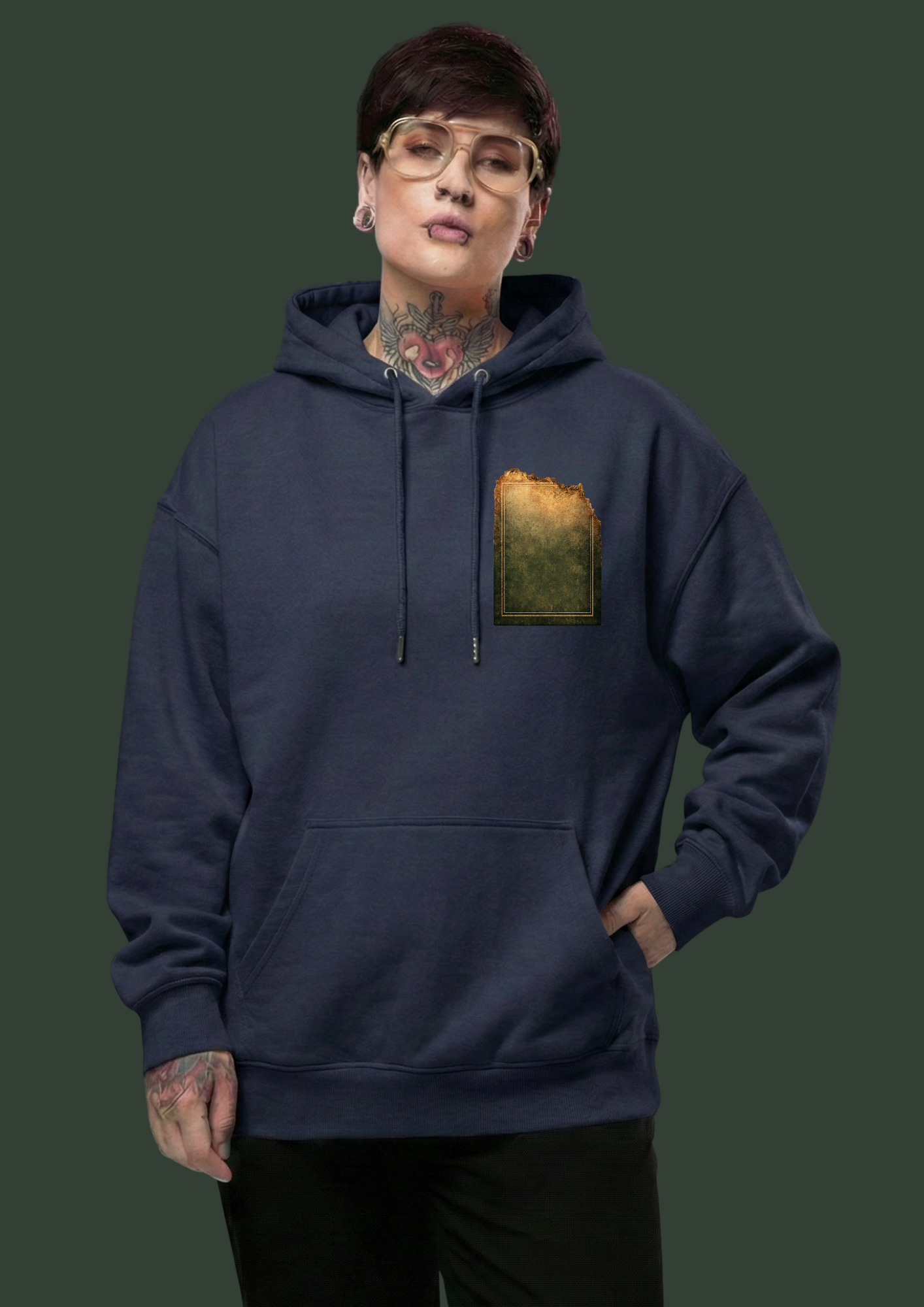 Fading Self-Signature Heavyweight Hoodie