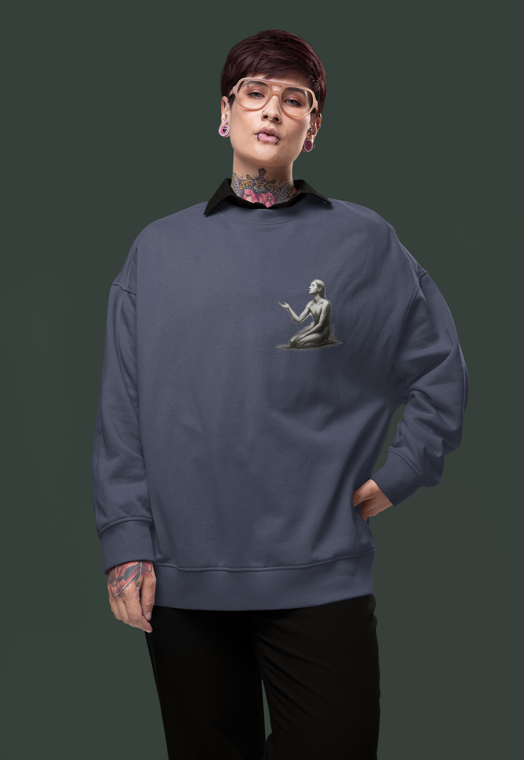 Grace in Stillness-Heavyweight Organic Sweatshirt