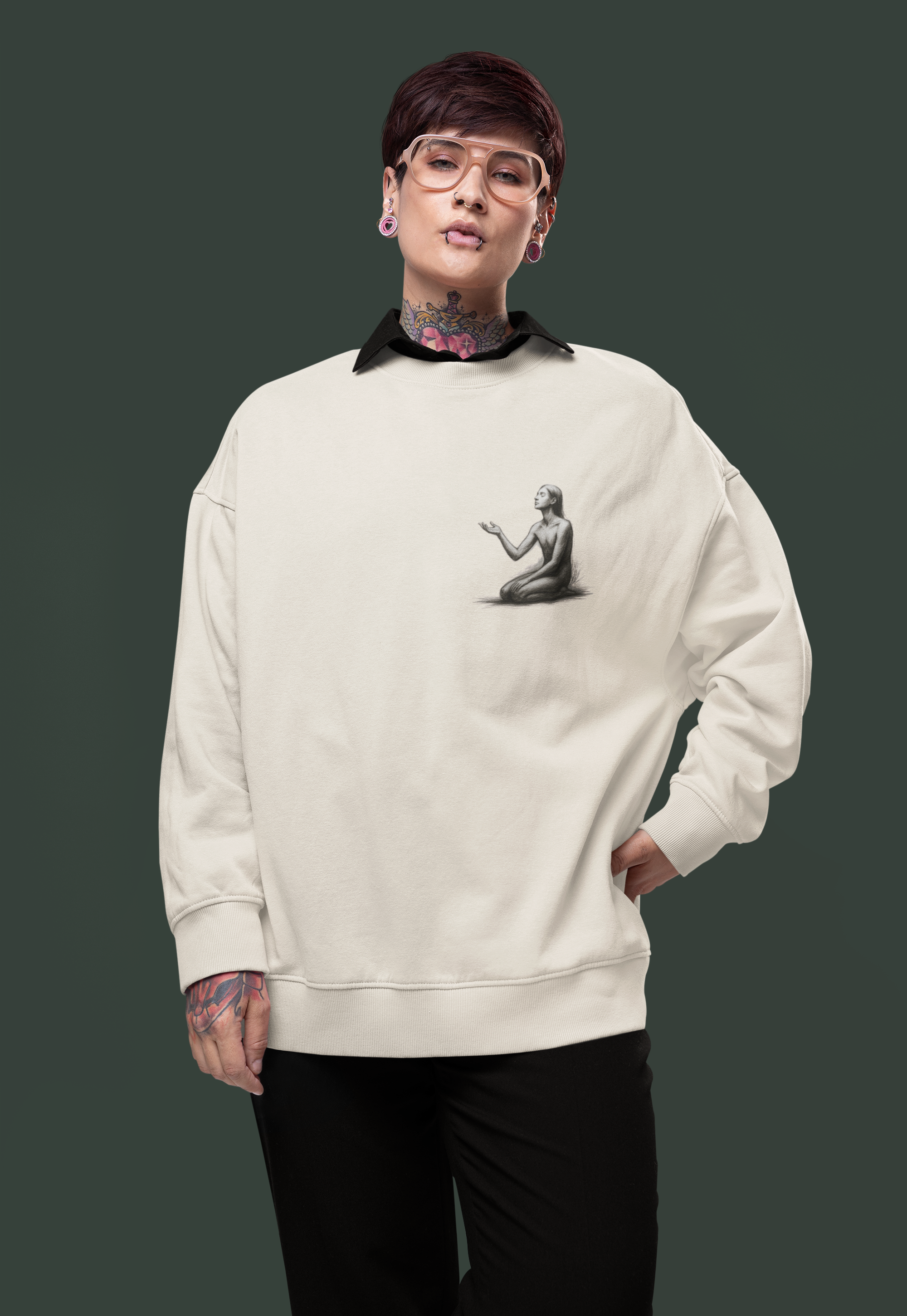 Grace in Stillness-Heavyweight Organic Sweatshirt
