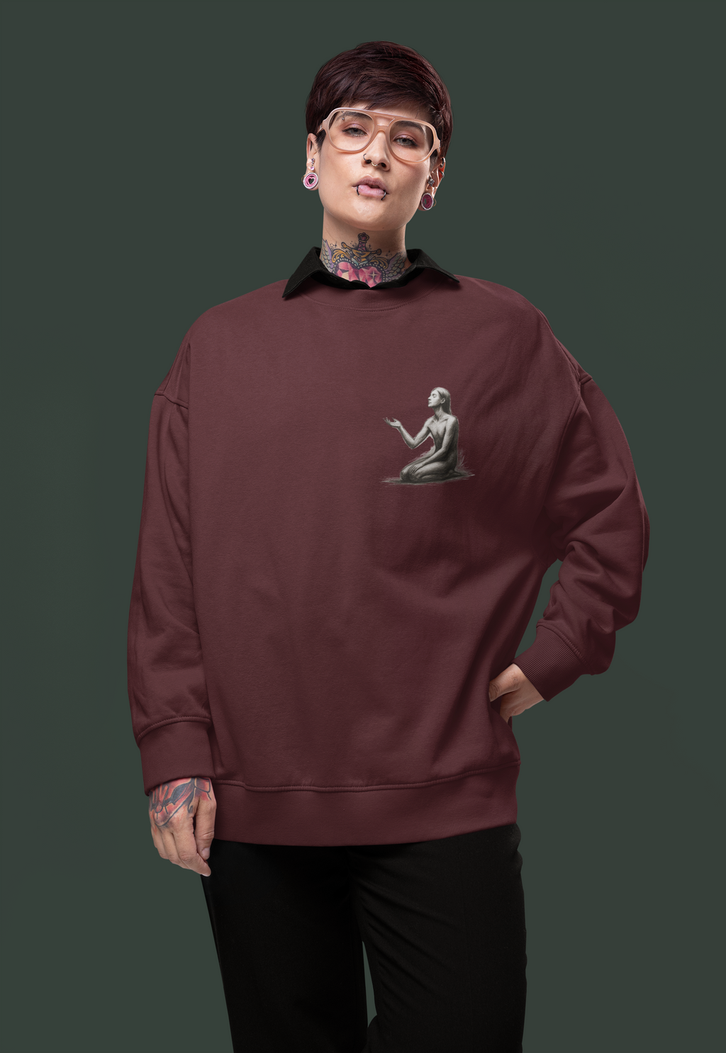 Grace in Stillness-Heavyweight Organic Sweatshirt