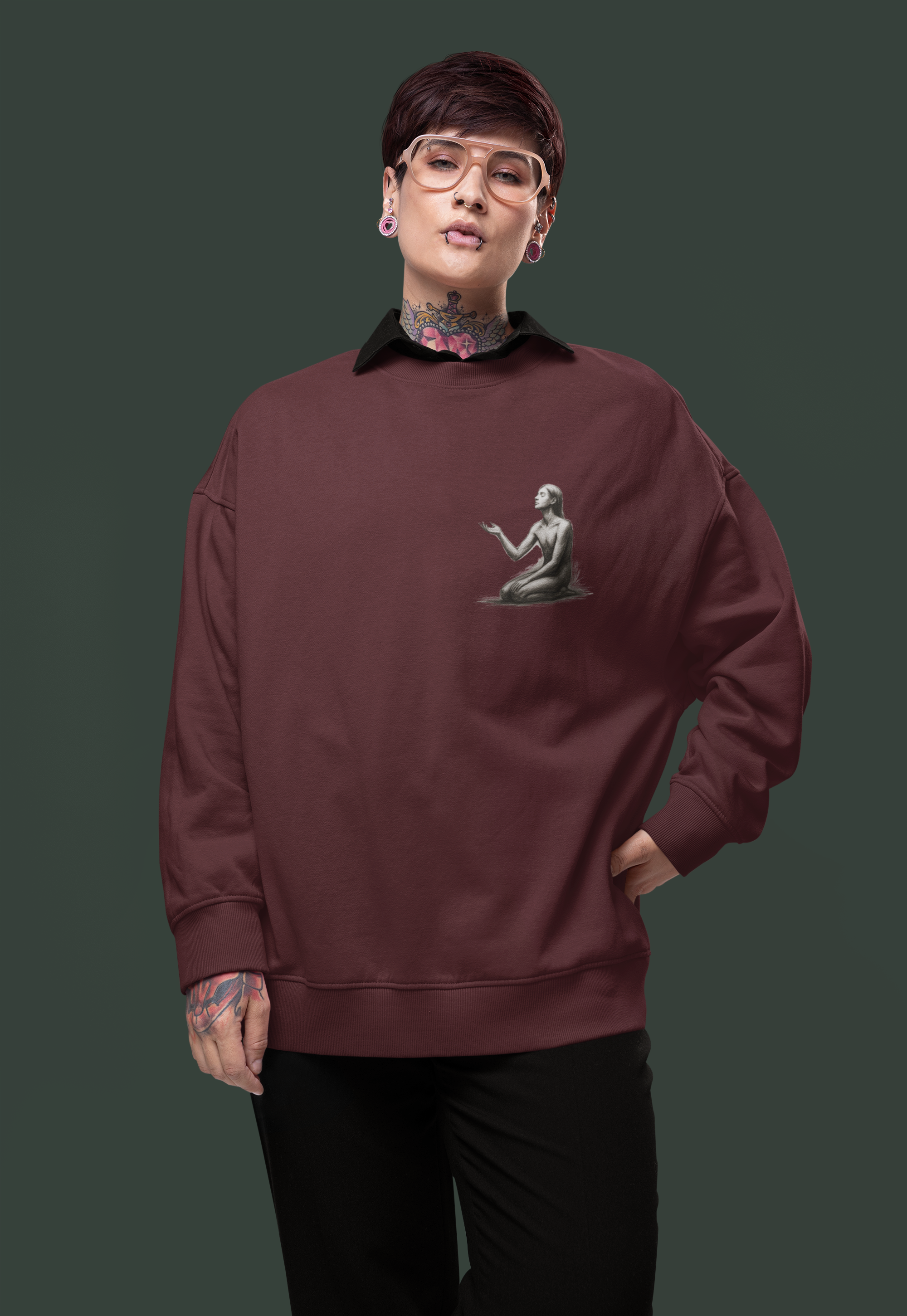 Grace in Stillness-Heavyweight Organic Sweatshirt