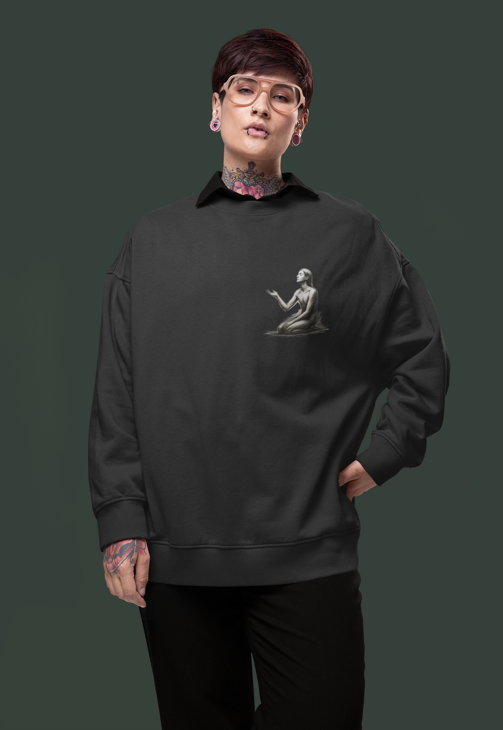 Grace in Stillness-Heavyweight Organic Sweatshirt