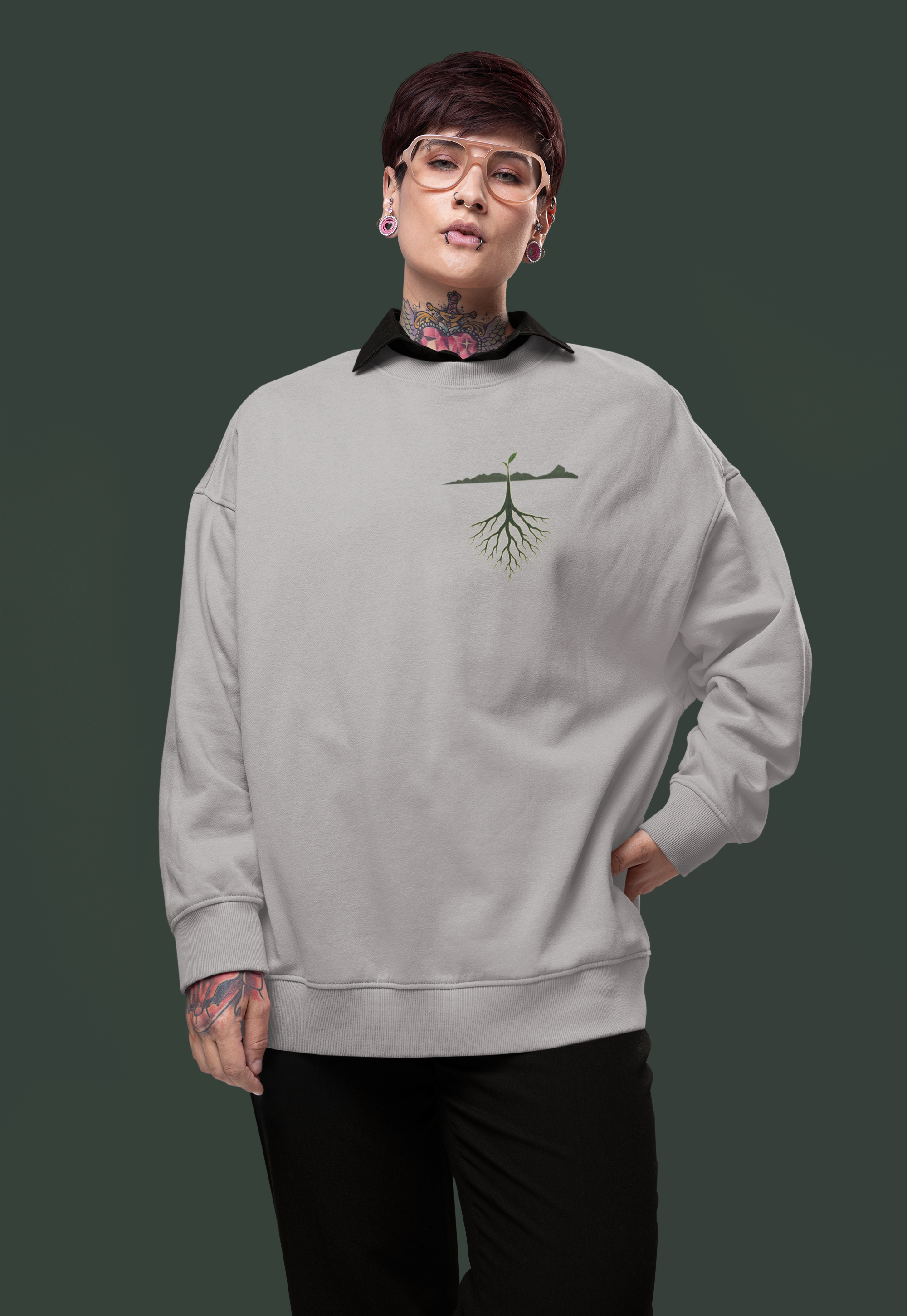 Growing in the Depths-Heavyweight Organic Sweatshirt