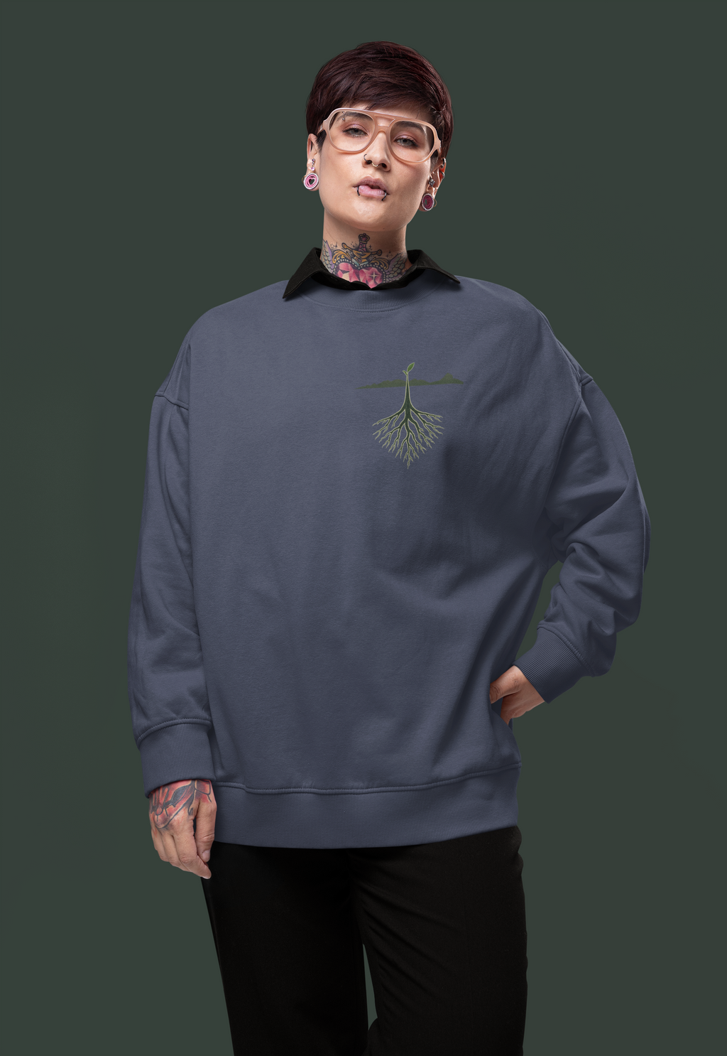 Growing in the Depths-Heavyweight Organic Sweatshirt